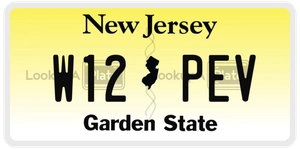 W12PEV license plate in New Jersey