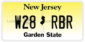 W28RBR license plate in New Jersey