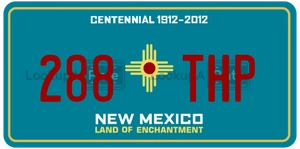 288THP license plate in New Mexico