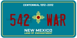 542WAR  license plate in NM