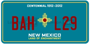 BAHL29 license plate in New Mexico