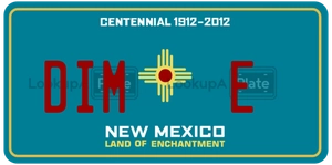 DIME license plate in New Mexico