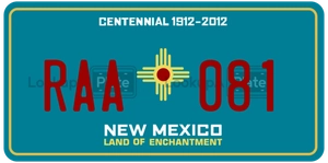RAA081 license plate in New Mexico