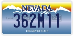 362M11  license plate in NV