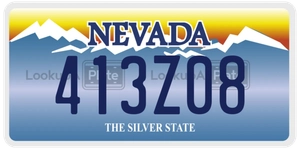 413Z08 license plate in Nevada