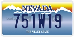 751W19  license plate in NV