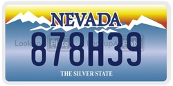 878H39  license plate in NV