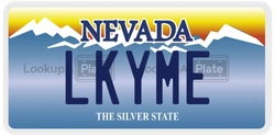 LKYME  license plate in NV