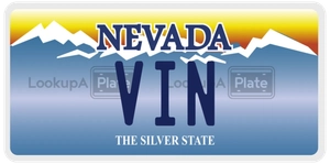VIN license plate in Nevada