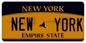 NEWYORK license plate in New York