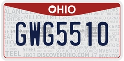 GWG5510  license plate in OH