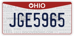 JGE5965  license plate in OH