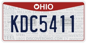 KDC5411 license plate in Ohio