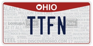 TTFN license plate in Ohio