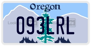 093LRL license plate in Oregon