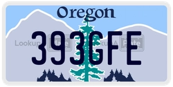 393GFE  license plate in OR