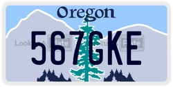 567GKE  license plate in OR