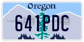 641PDC license plate in Oregon