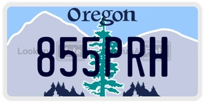 855PRH license plate in Oregon