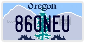 860NEU license plate in Oregon