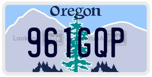 961GQP license plate in Oregon