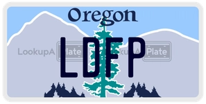 LDFP license plate in Oregon