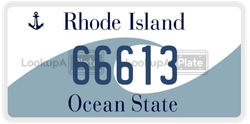 66613  license plate in RI