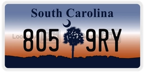 8059RY license plate in South Carolina