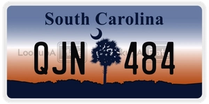 QJN484 license plate in South Carolina