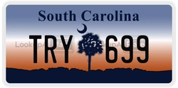 TRY699  license plate in SC