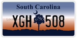 XGH508 license plate in South Carolina