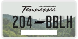 204BBLH  license plate in TN