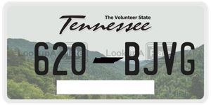 620BJVG license plate in Tennessee