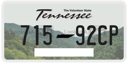 71592CP  license plate in TN