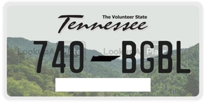 740BGBL license plate in Tennessee