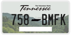 758BMFK  license plate in TN