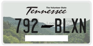 792BLXN license plate in Tennessee