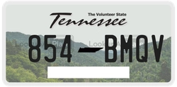 854BMQV  license plate in TN