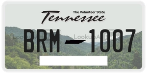 BRM1007 license plate in Tennessee
