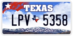 LPV5358  license plate in TX