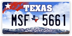 MSF5661  license plate in TX