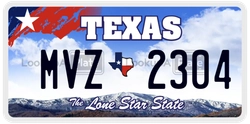 MVZ2304  license plate in TX