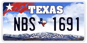 NBS1691 license plate in Texas