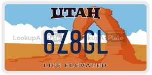 6Z8GL license plate in Utah