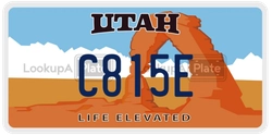 C815E  license plate in UT