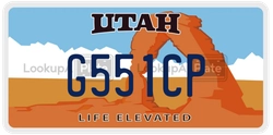 G551CP  license plate in UT