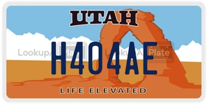 H404AE license plate in Utah