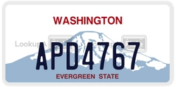 APD4767  license plate in WA