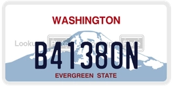 B41380N  license plate in WA