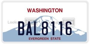 BAL8116 license plate in Washington